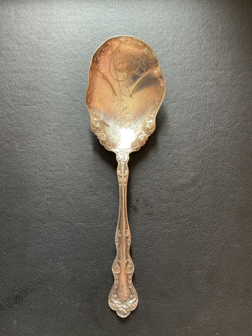 Rockford Ornate Silver Plate Serving Spoon